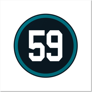 Aaron Lynch Number 59 Jersey Jacksonville Jaguars Inspired Posters and Art